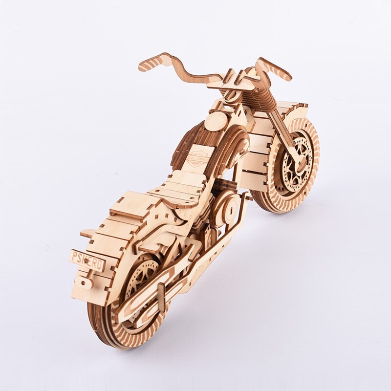 Đồ chơi lắp ghép gỗ 3D Mô hình Xe Motor Dyna Harley XB-G004 Laser