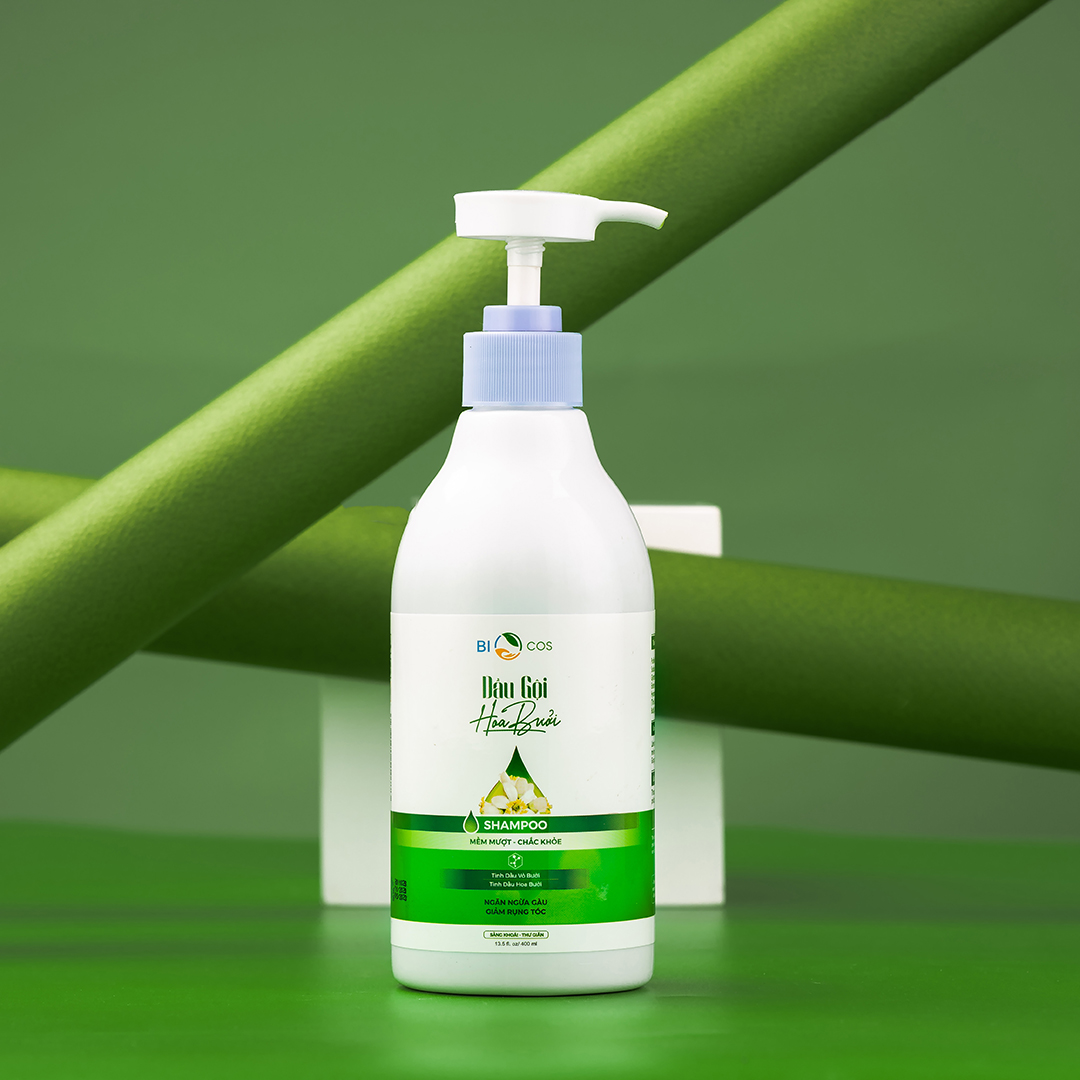 Dầu Gội Đầu Hoa Bưởi BIOCOS - 400ml Sạch Gầu, Mềm Mượt, Ngăn Ngừa Rụng Tóc