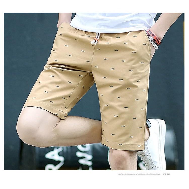 Quần short kaki nam cạp chun phong cách trẻ trung LAHstore