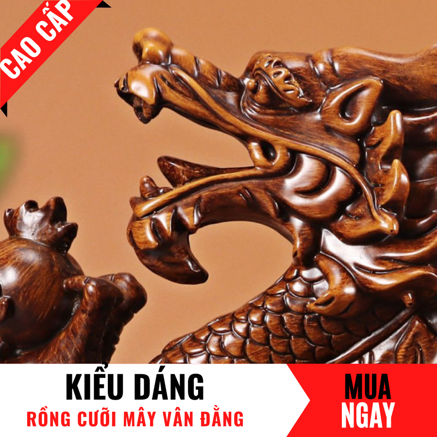 Tượng Rồng Con Giáp May Mắn Trang Trí Phong Thủy Cao 15cm