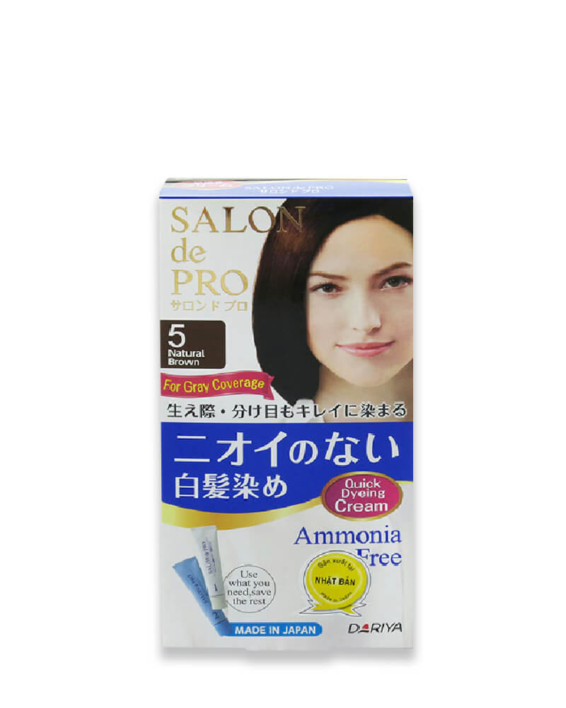 KEM NHUỘM TÓC PHỦ BẠC SALON DE PRO 5K (MÀU NÂU HẠT DẺ)