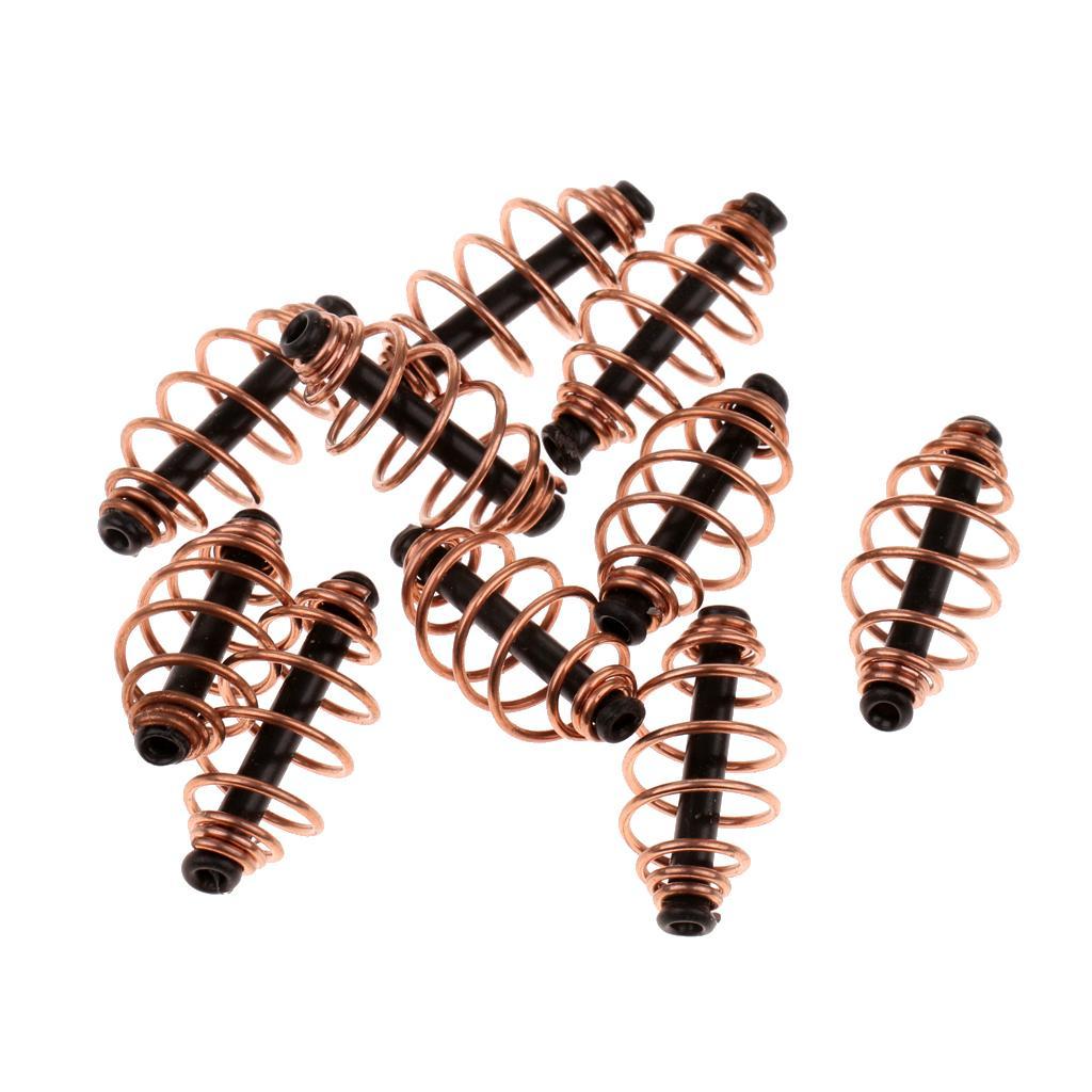 10pcs Carp Spring Inline Fishing Feeder Coarse Fishing Tackle Baits Cage