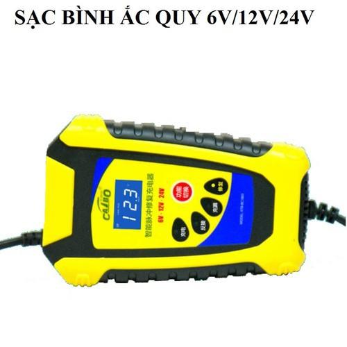 Bộ sạc acquy tự động nhận bình 6v,12v,24v - 4Ah đến 200Ah - Sạc ắc quy