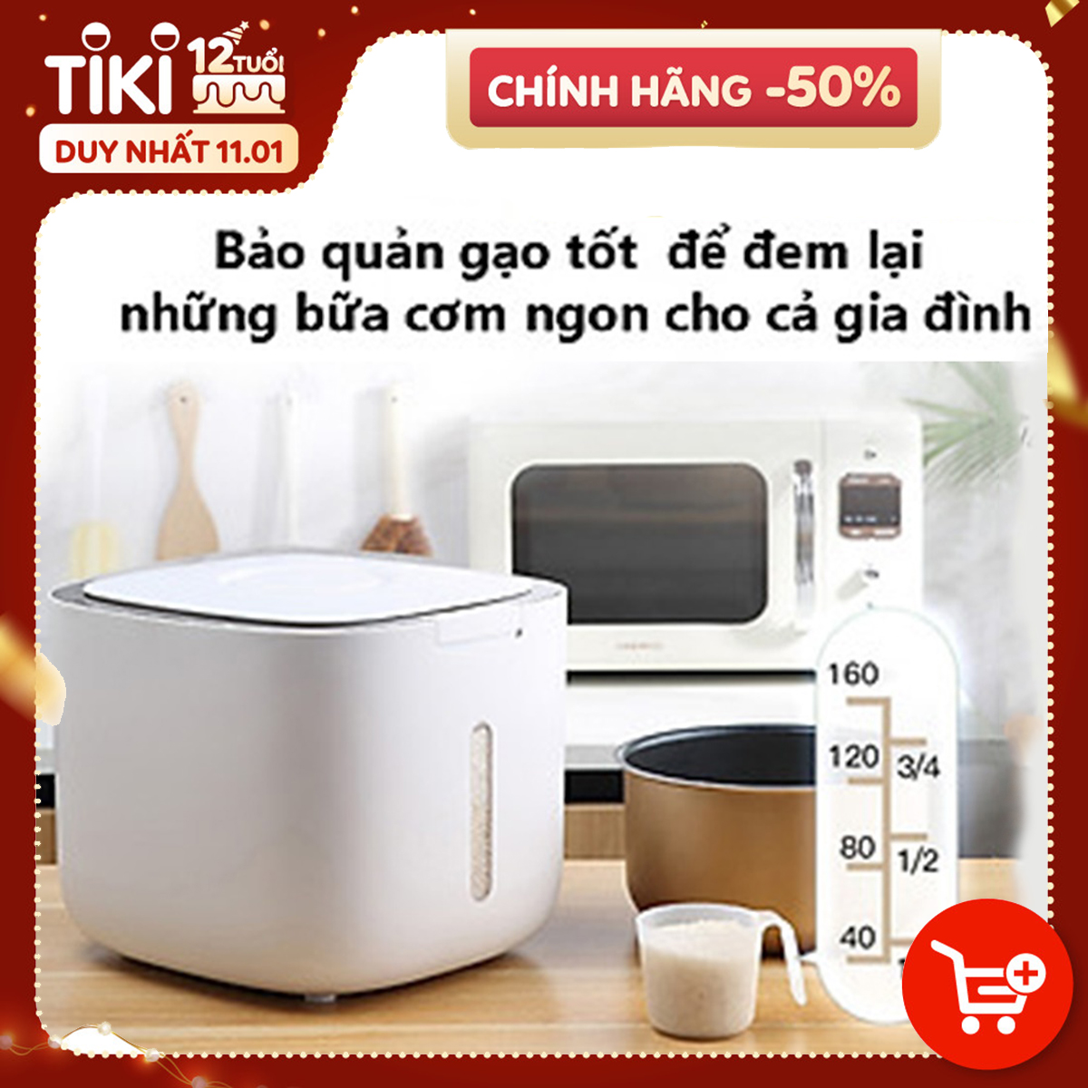 Thùng Đựng Gạo Thông Minh - Chất Liệu ABS Cao Cấp - Nhấn Nút Tiện Lợi - 2 Loại Kích Thước - Hàng Chính Hãng - Giao Màu Ngẫu Nhiên