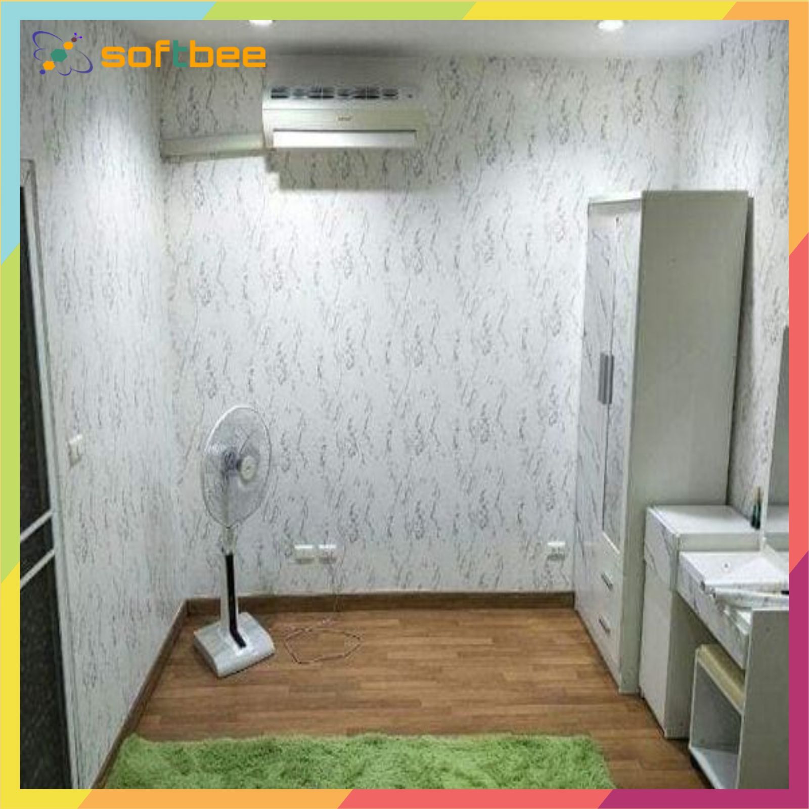 Decal dán tường giả đá, có keo mặt sau, không thấm nước, kích thước 0.45m x 10m / cuộn, ngoài dán tường còn dán bàn, dán tủ dán trang trí