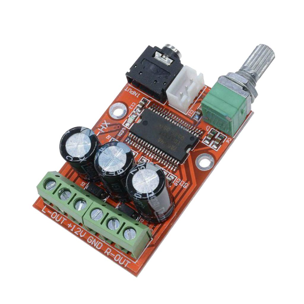 12W+12W Dual Channel Digital Audio Amplifier Class D Power Board DC 12V