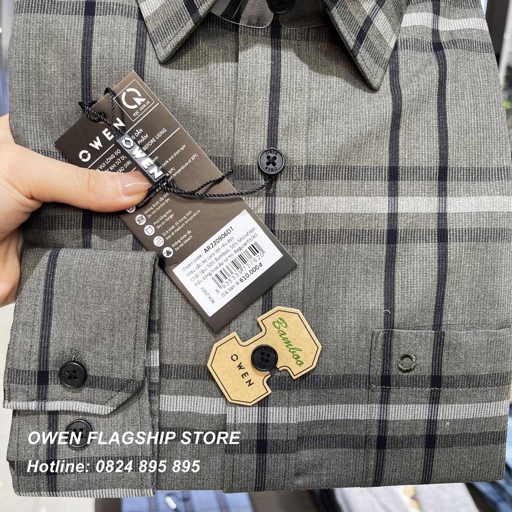 Áo Sơ mi Owen nam dài tay dáng Regular mềm mịn mát Mã AR220906DT