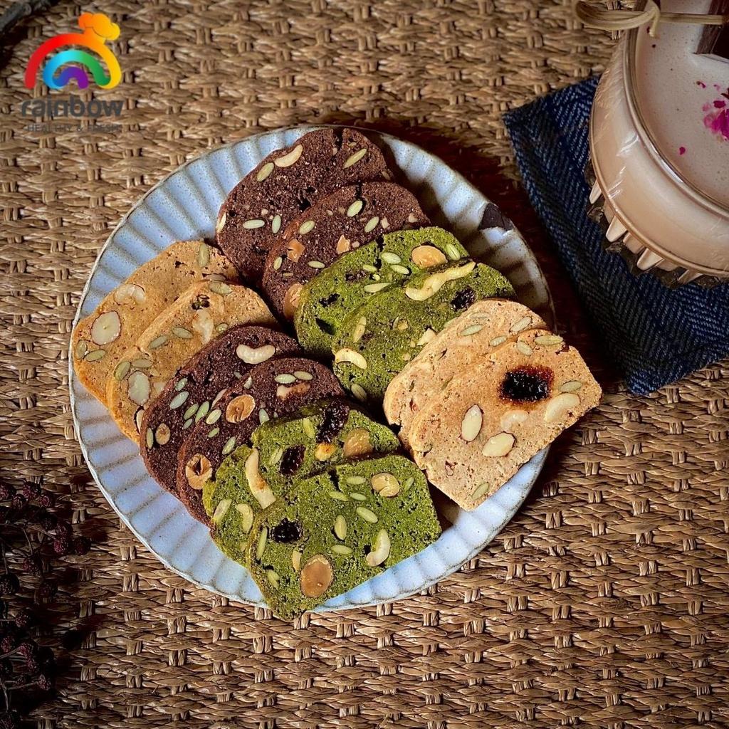 Bánh Biscotti RAINBOW Thơm Ngon, Giòn Rụm, Bổ Dung Dinh Duỡng Và Năng Lượng