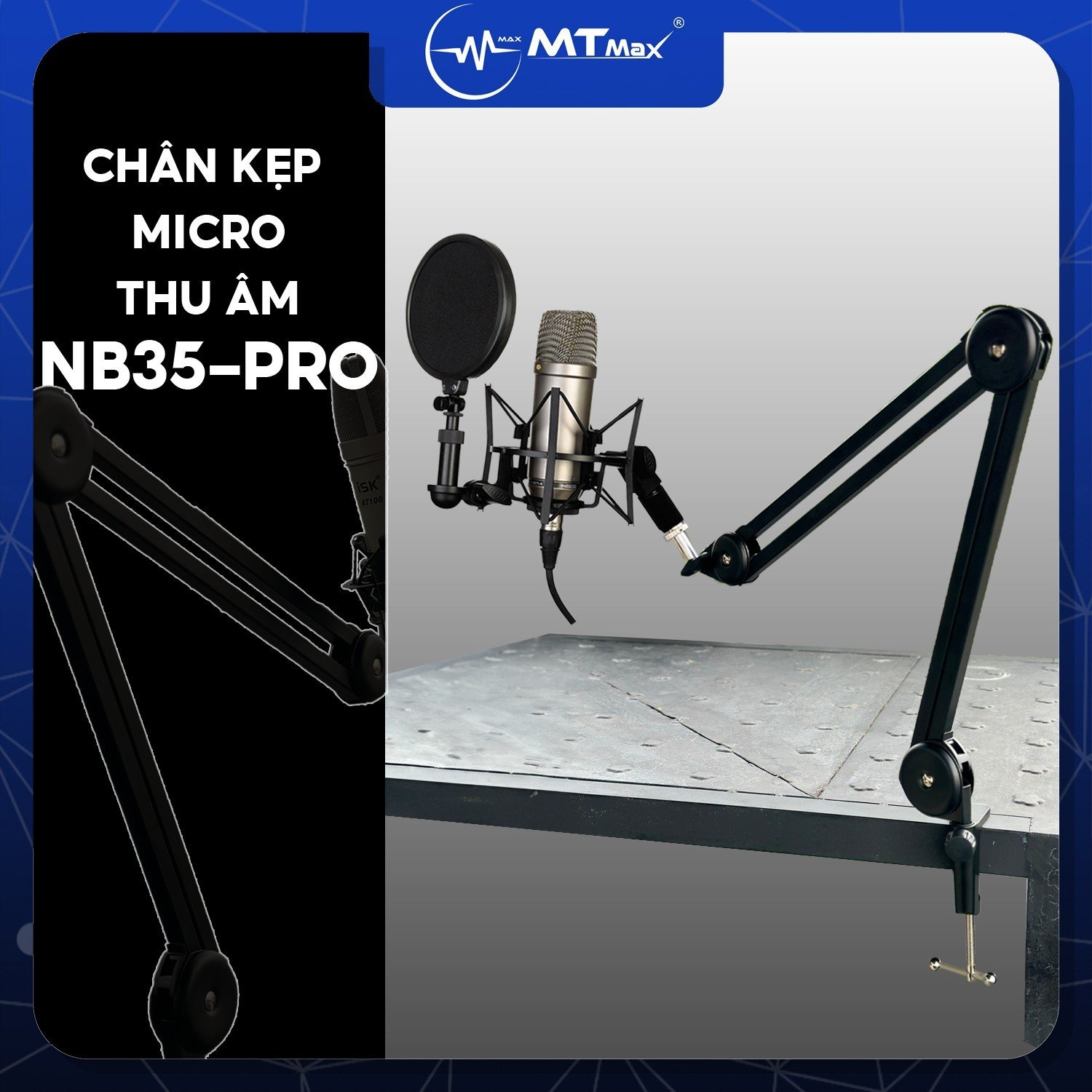 Chân Kẹp Micro Cao Cấp NB 35Pro Chuyên Dành Cho Thiết Bị Micro Thu Âm Chịu Được Trọng Lượng Đến 3Kg Hỗ Trợ LiveStream Chuyên Nghiệp Bền Bỉ Chắc Chắn Dễ Dàng Sử Dụng hàng chính hãng