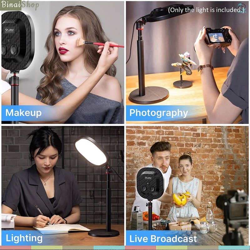Ulanzi Vijim K7 - Đèn LED Để Bàn Hỗ Trợ Làm Vlog, Video Youtube- Hàng chính hãng