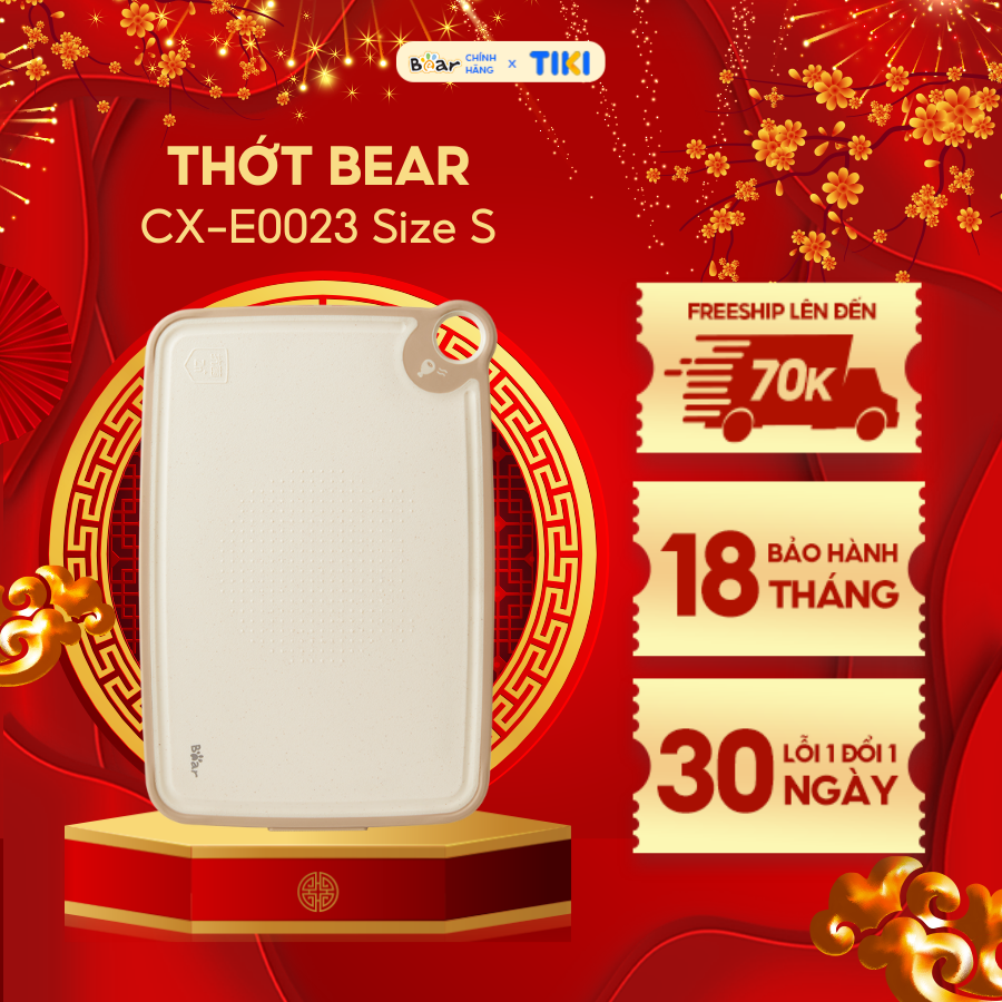 Thớt Bear cao cấp, kháng khuẩn, chất liệu an toàn CX-E0023 