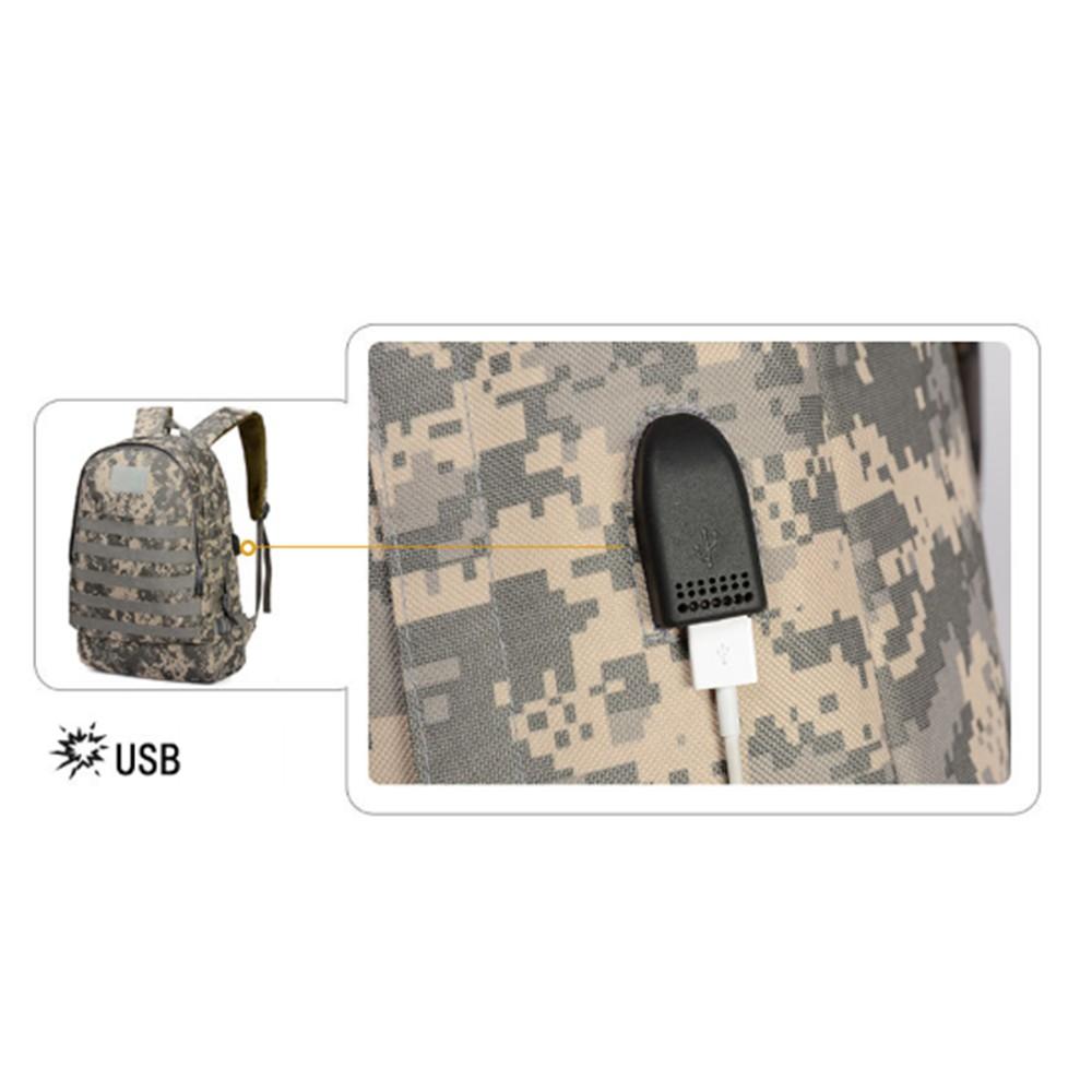 Balo 3 PUBG chống thấm nước có cổng USB tặng móc khóa pubg