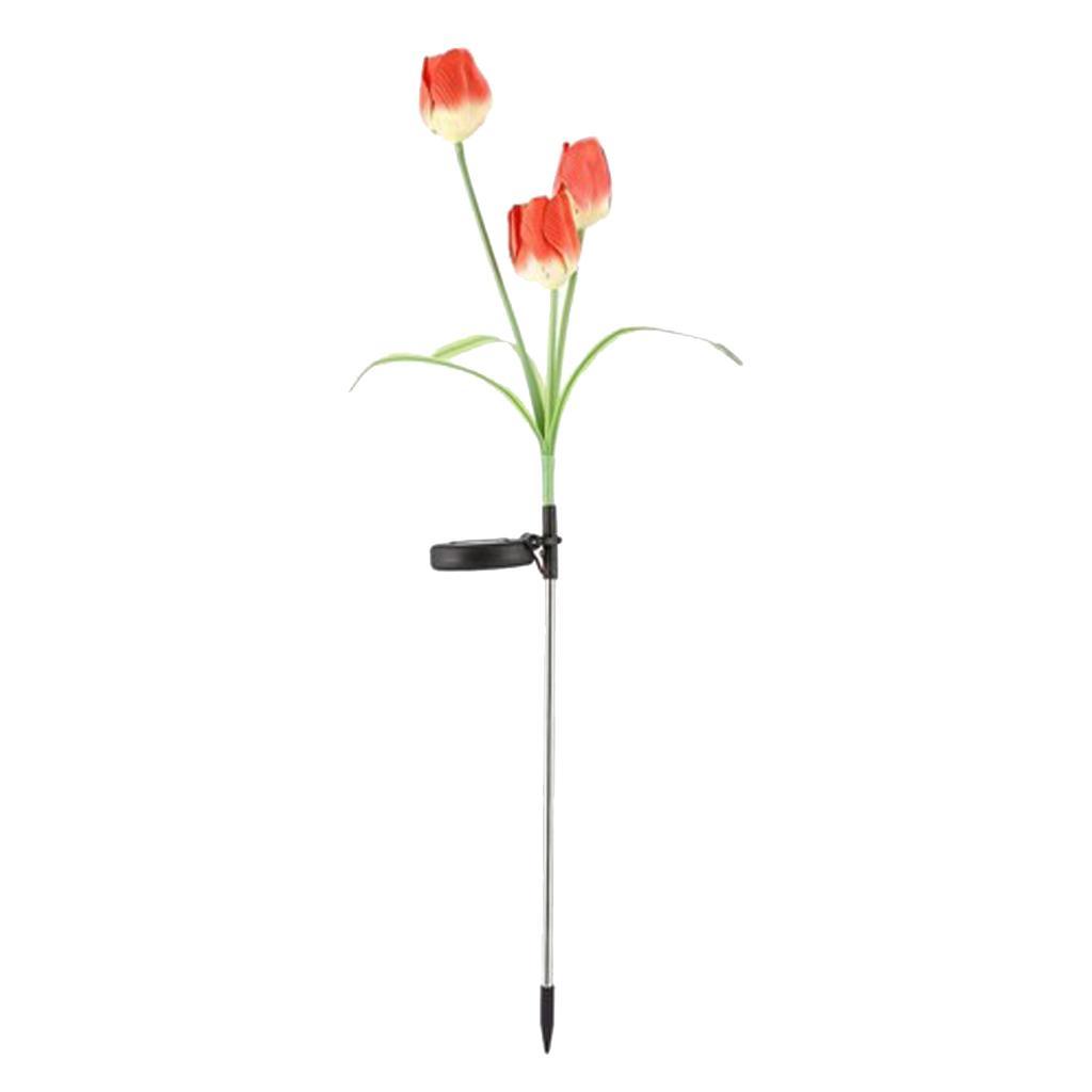 Outdoor Solar Power Flower LED Light Yard Garden Pathway Lamp