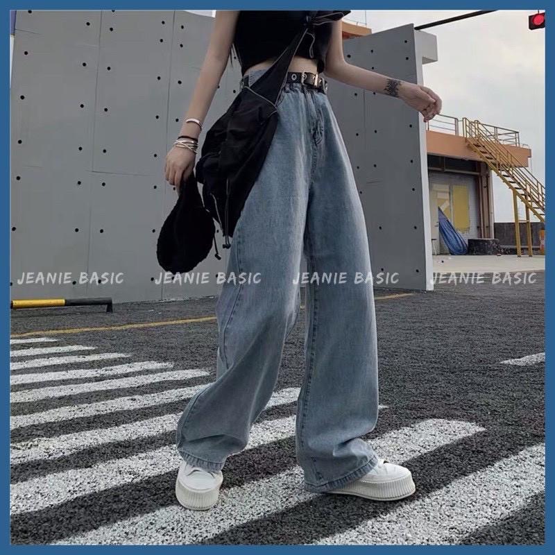 Quần jeans suông xanh Q045