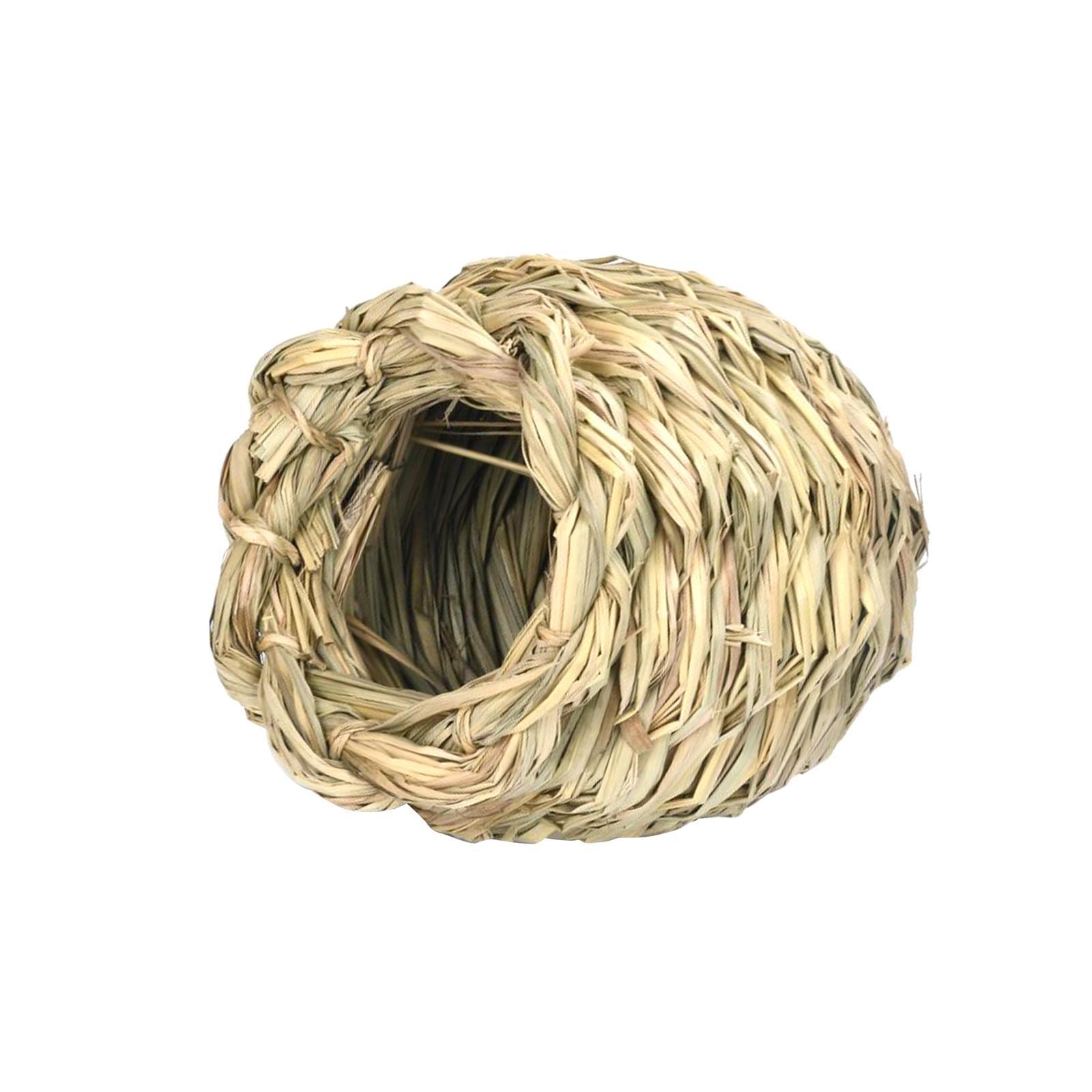 Hanging Straw Cage Bed Rest Room Chew Toy Hut Rabbit for Hamster