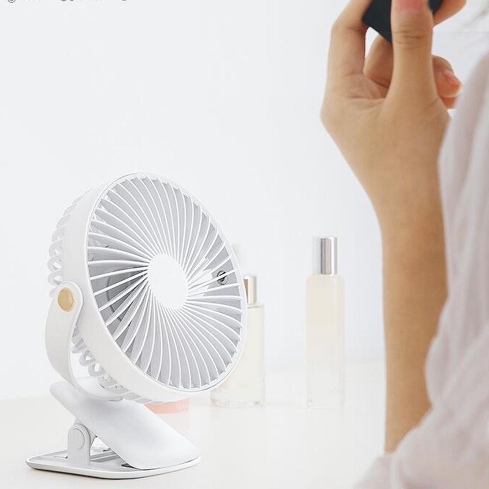 Portable Table Fan Clip-On Type 3 Speeds Cooling for Baby Stroller