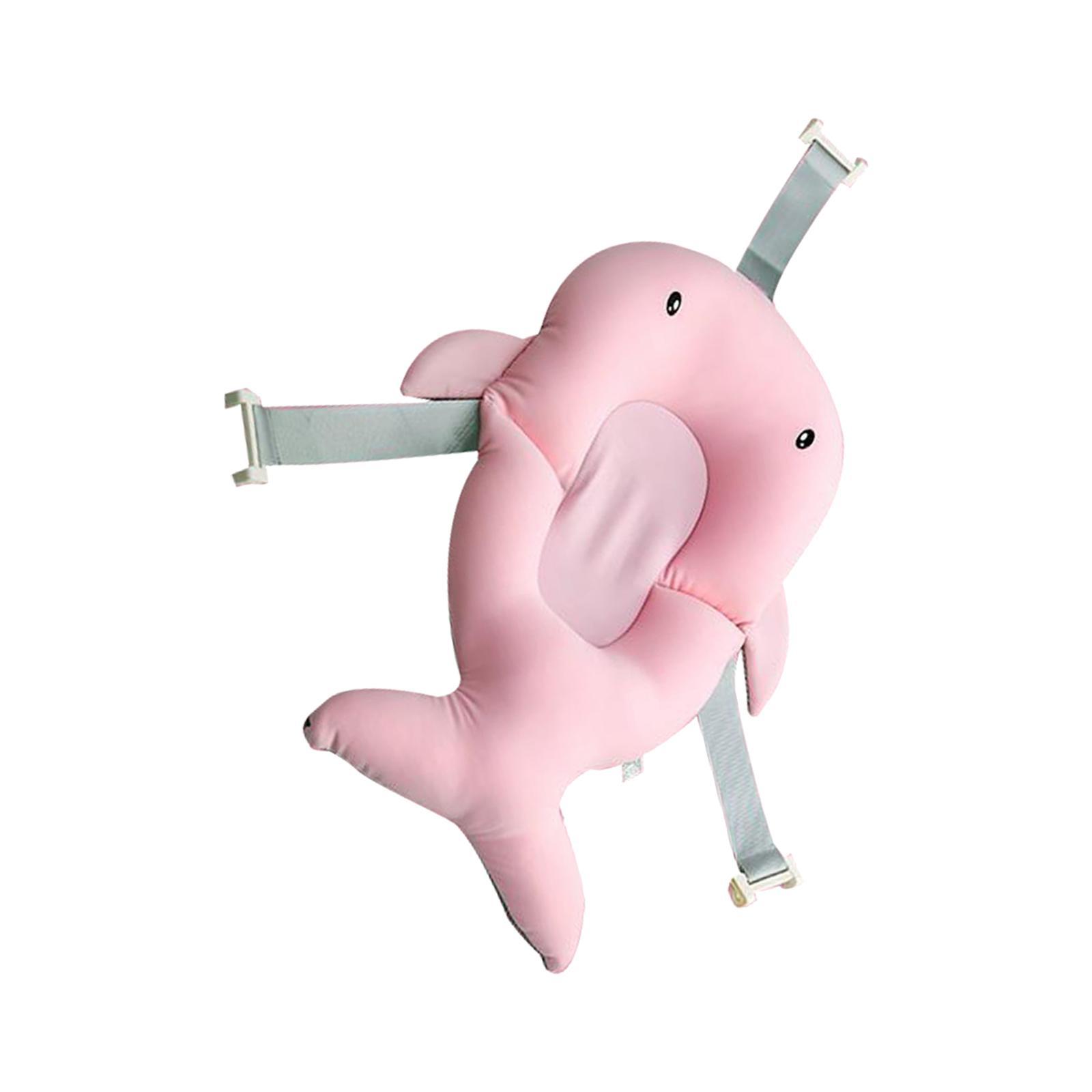 Baby Bath Tub Pad Adjustable Non Slip for Toddlers Bathing Pink