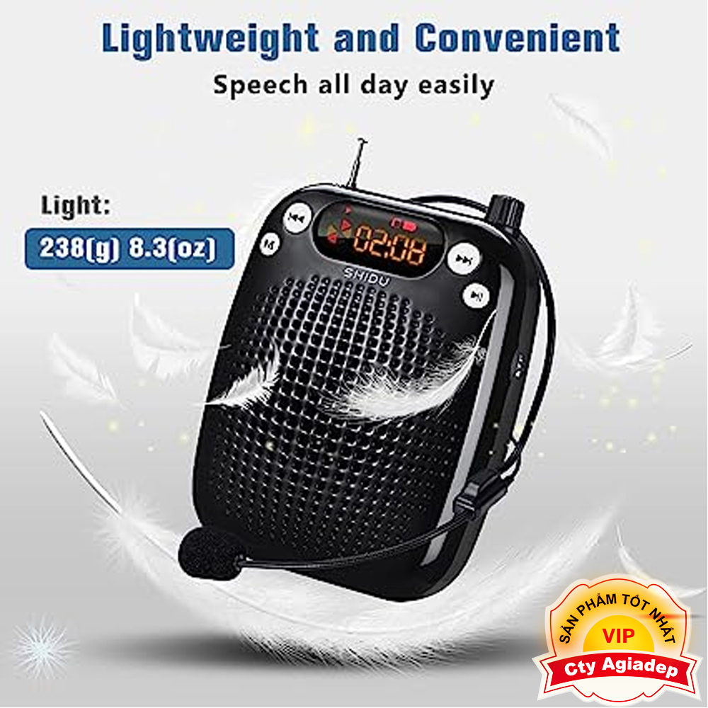 Bộ Loa trợ giảng Blueetooth kèm 03 Mic Shidu-611 chống rè UHF