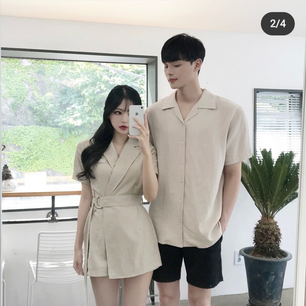 Set đồ đôi áo váy cặp CoupleTina cao cấp - Thiết kế thời thượng - Màu sắc lôi cuốn - Quà tặng hết ý - M