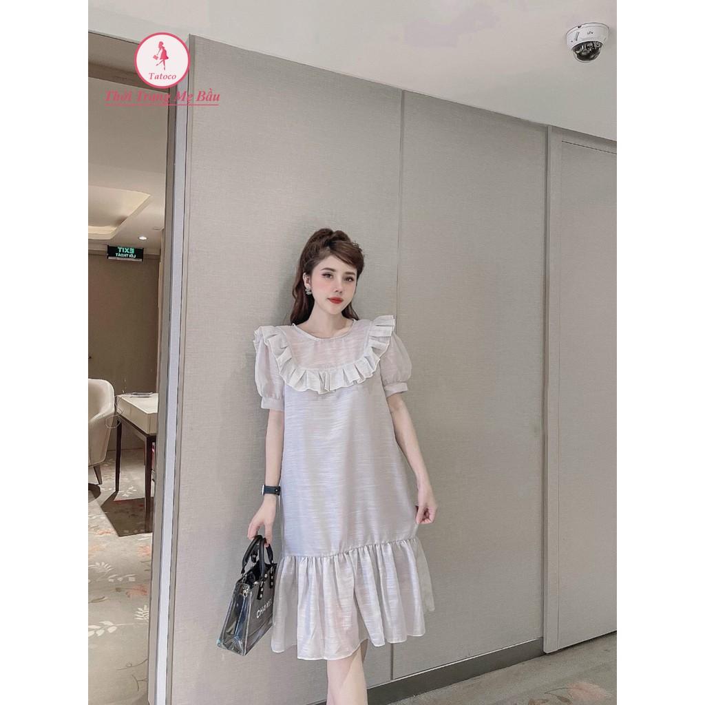 Váy bầu cổ bèo phối đuôi cá cực xinh new 3 màu cực xinh size 45-75kg