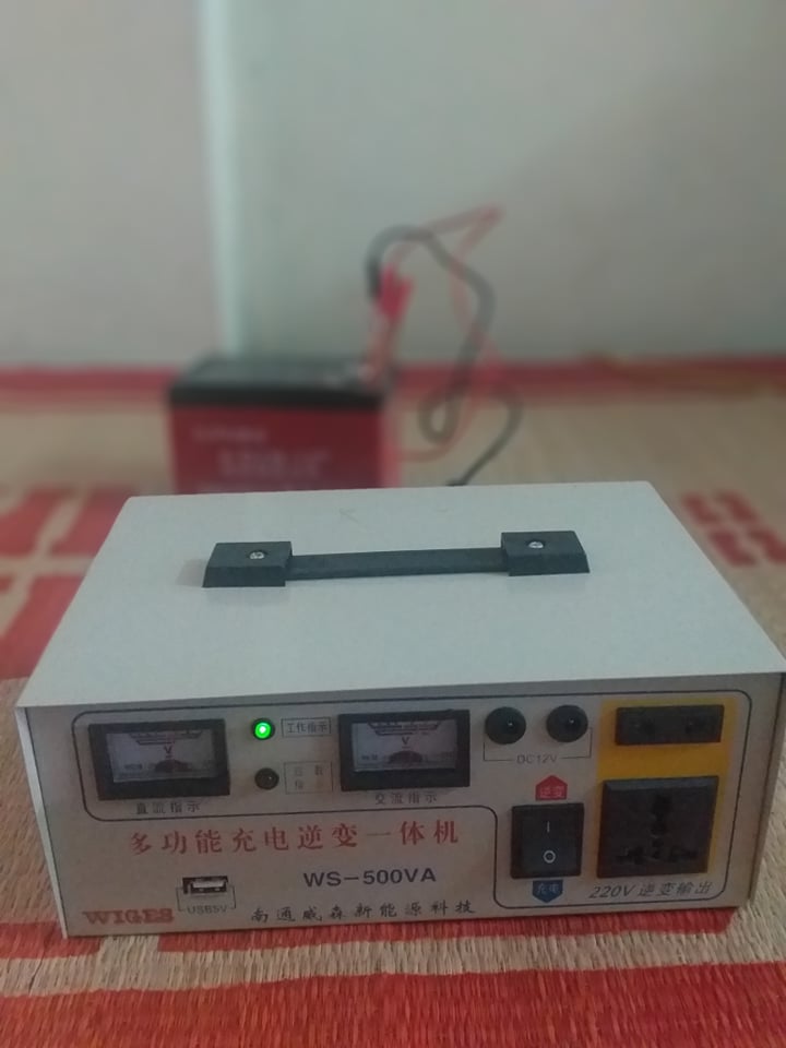 Bộ nạp và kích 12v lên 220v 500w