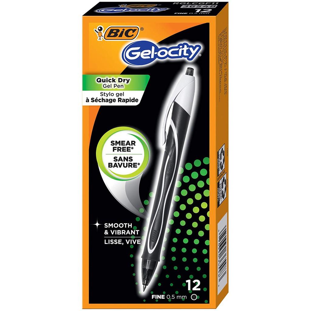 Bút Gel Khô Nhanh Nhất Bút BIC Gelocity Quick Dry Gel Pen, 1 cây màu đen hoặc xanh, cỡ ngòi 0.7mm