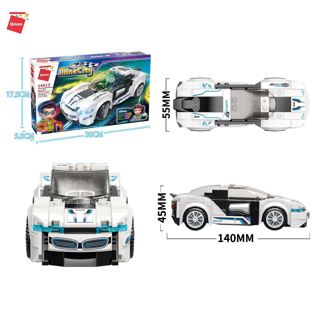 Đồ chơi lắp ghép Xe đua tốc độ QMAN 14011-14016 kèm sách hướng dẫn