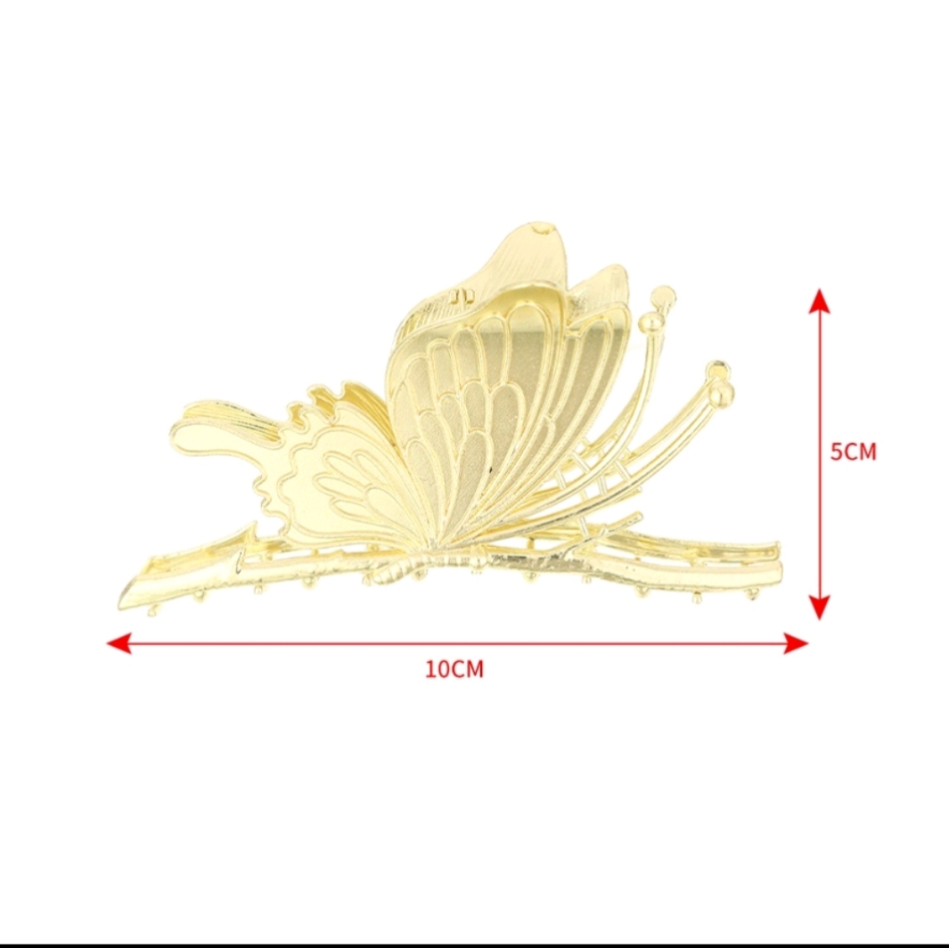 Kẹp Tóc Hình Bướm Bằng Hợp Kim Đính Đá Phong Cách Hàn Quốc