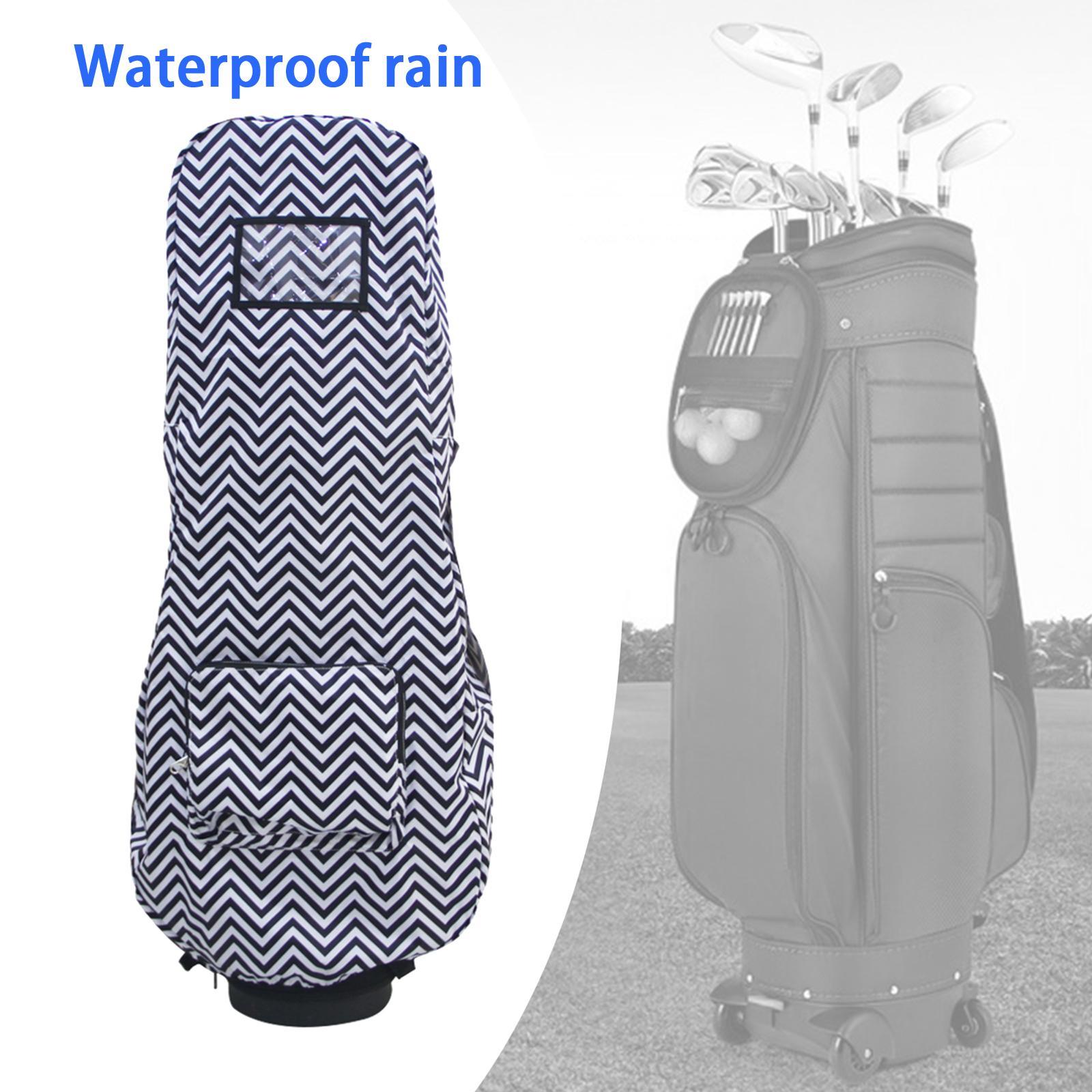 Foldable Golf Bag Rain Cover Outdoor Waterproof Dustproof Protection Black
