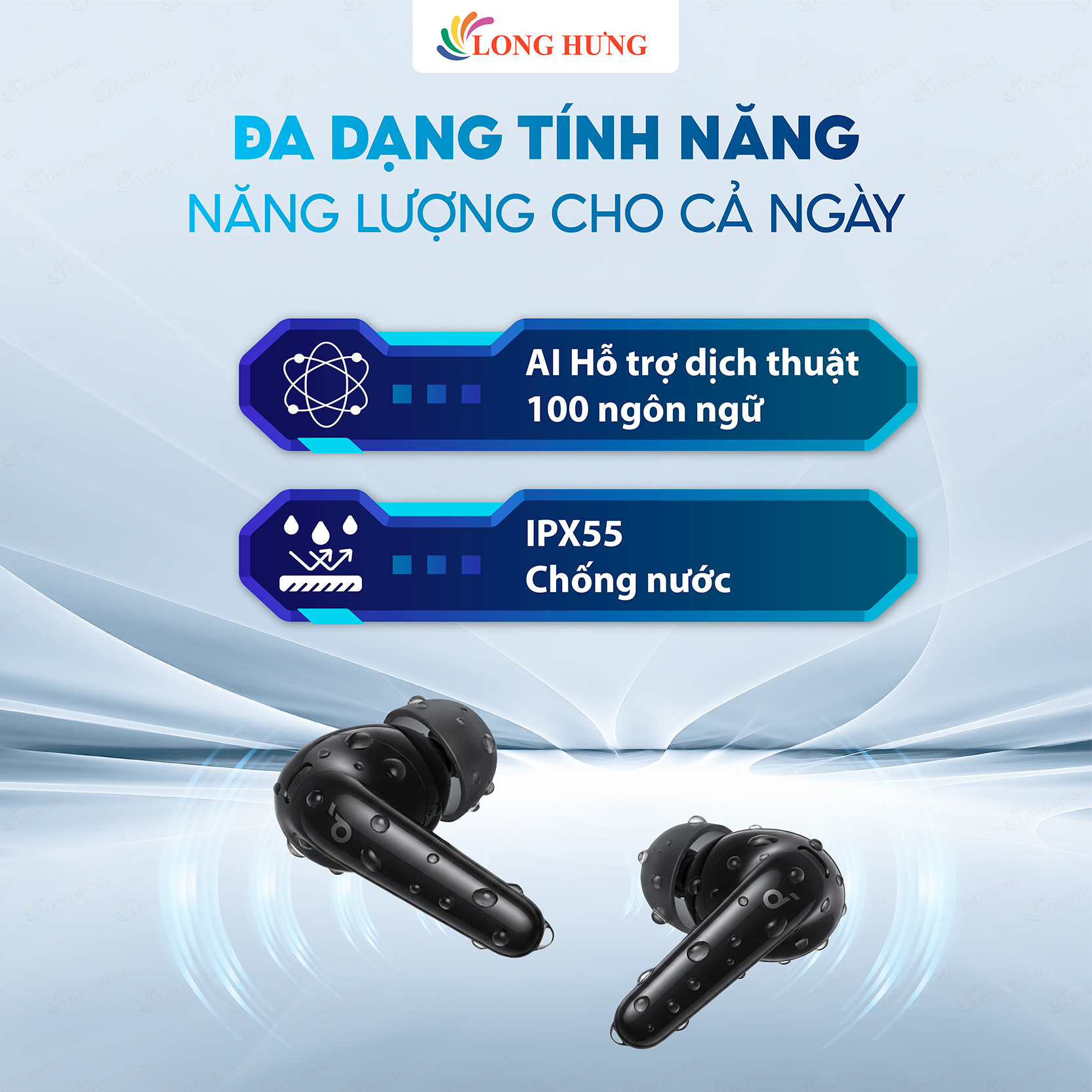 Tai nghe Bluetooth True Wireless Anker Soundcore R60i NC D1202 - Hàng chính hãng