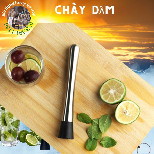 Chày bar dầm pha chế (chày dầm hoa quả inox)