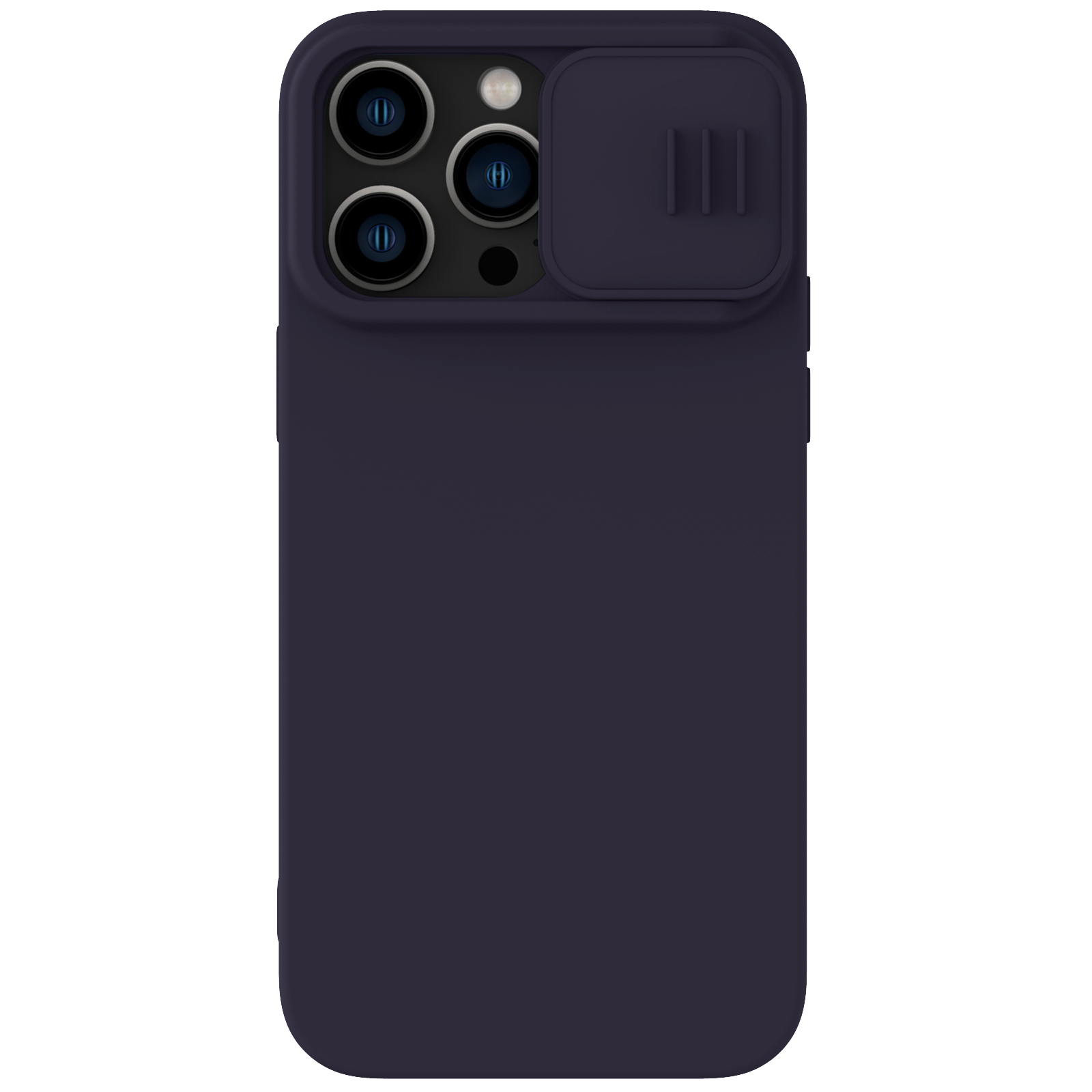 Ốp Lưng Nillkin Camshield Silky Silicone Cho Iphone 14 Pro Max - Hàng Nhập Khẩu - Tím Đậm