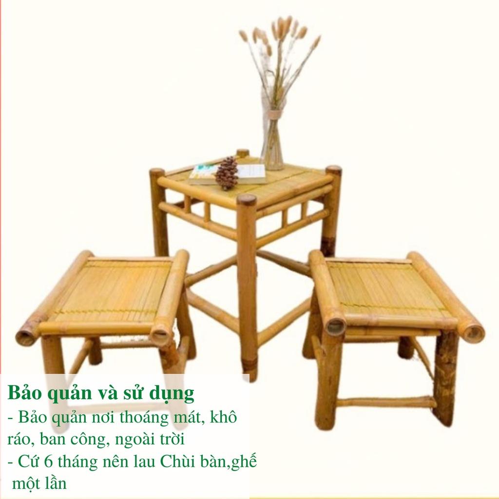 Bàn ghế ban công tre cao cấp, trang trí sân vườn, quán cafe, bàn ghế uống nước, thư giãn, đọc sách, xem tivi / HealHomes