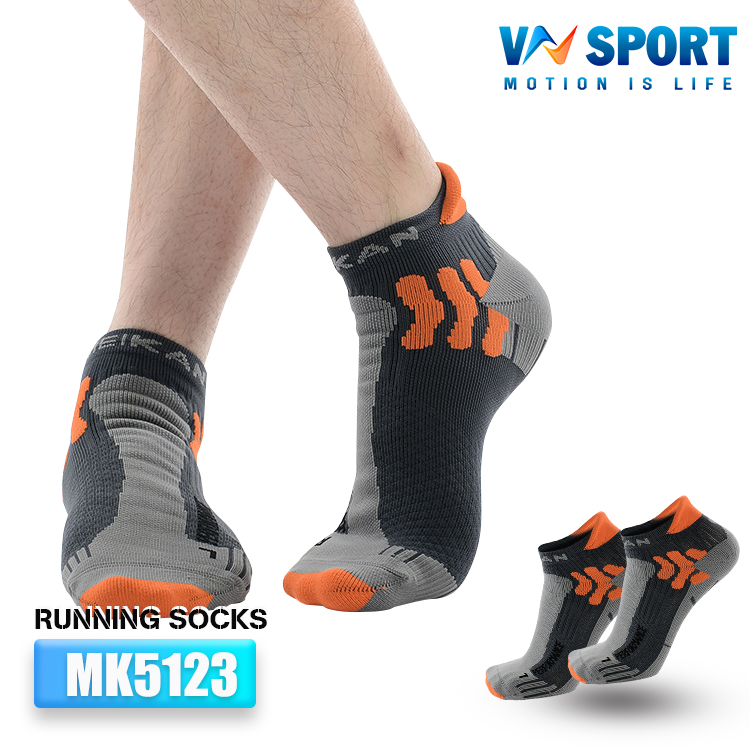 Vớ Chạy Bộ Cao Cấp VNSPORT - MEIKAN MK5123, Vớ Cổ Ngắn Chạy Bộ Chống Sốc Bàn Chân Và Thấm Hút Mồ Hôi, Thoáng Khí, Tạo Cảm Giác Thỏa Mái Khi Sử Dụng