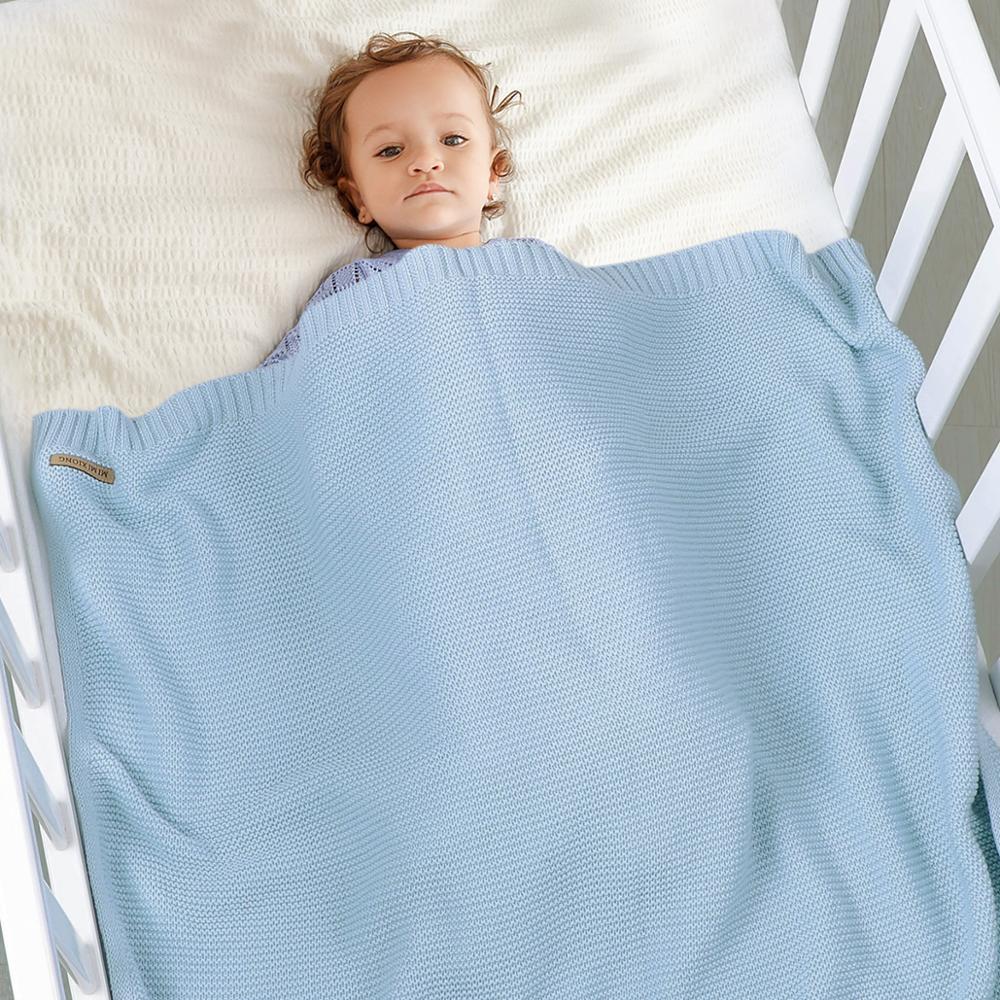 Chăn Sơ Sinh Cotton Dệt Kim Siêu Mềm Cho Trẻ Sơ Sinh Đầm Bé Gái Bé Trai Xe Đẩy Chăn Cobertor Infantil Bọc Trẻ Em Hàng Tháng