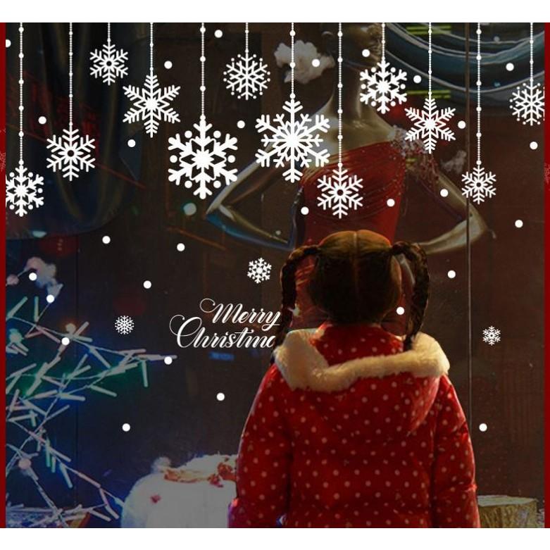 Decal trang trí noel hoa tuyết 02