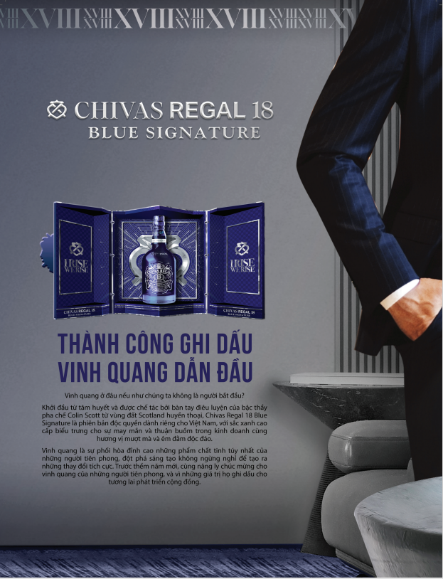 Bộ sản phẩm rượu Chivas Regal 18 Blue Signature 700ml