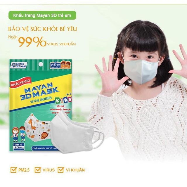 Khẩu Trang Mayan 3D Mask Pm2.5 Medi Freesize Màng Lọc N95