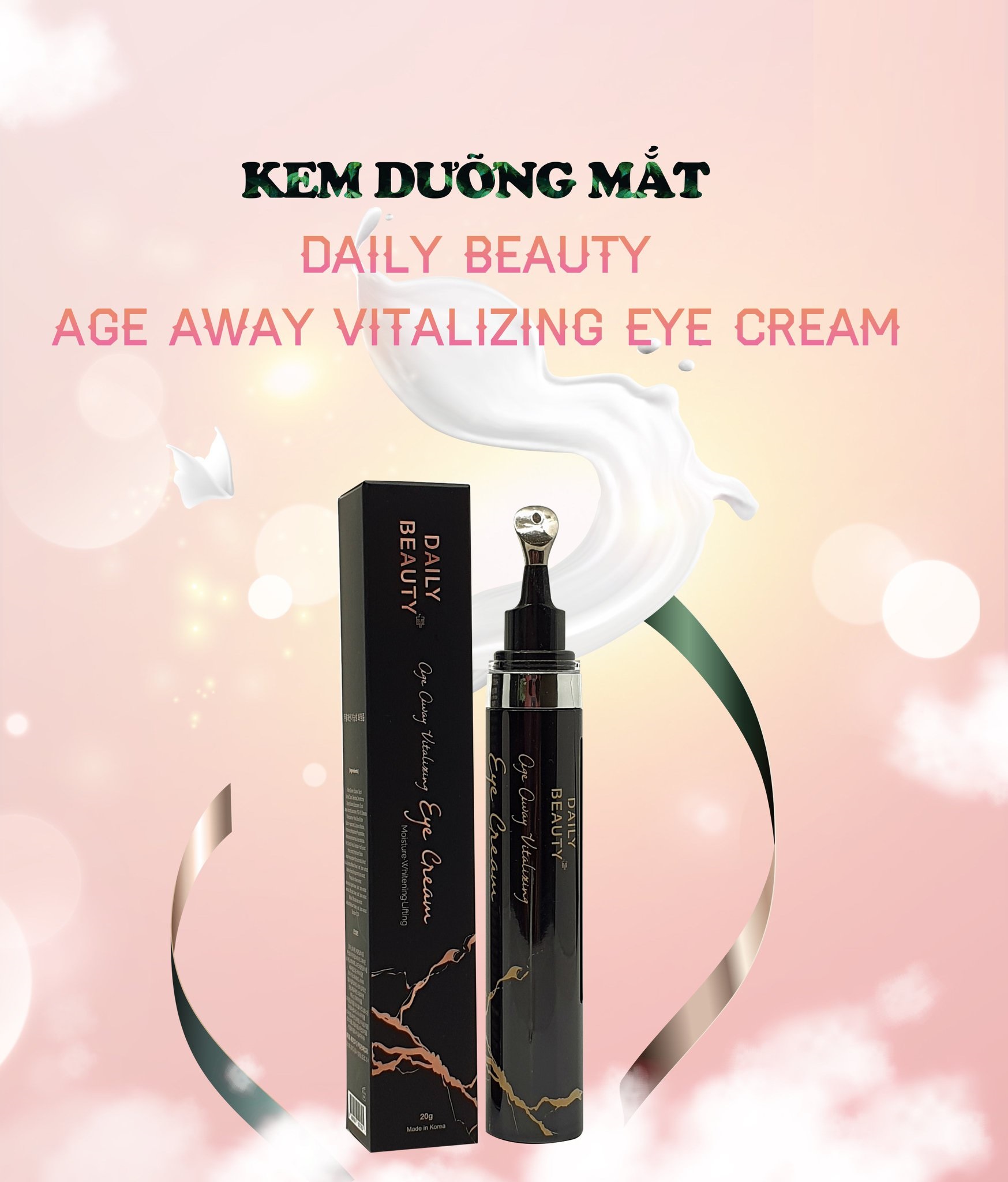 Kem dưỡng mắt Daily Beauty Age Away Vitalizing Eye Cream R&amp;B Việt Nam phân phối độc quyền sản phẩm nhập khẩu từ Hàn Quốc