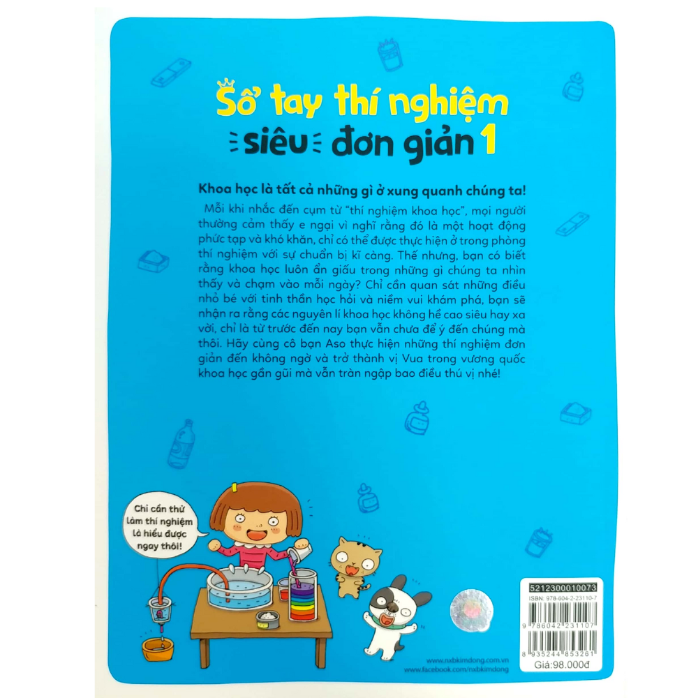 Sách Khoa Học Vui Cho Học Sinh Tiểu Học - Sổ Tay Thí Nghiệm Siêu Đơn Giản - Tập 1