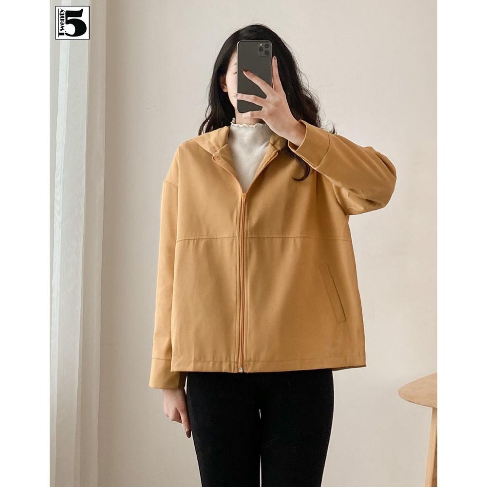 Áo khoác kaki nữ có mũ, cản gió Twentyfive NK12