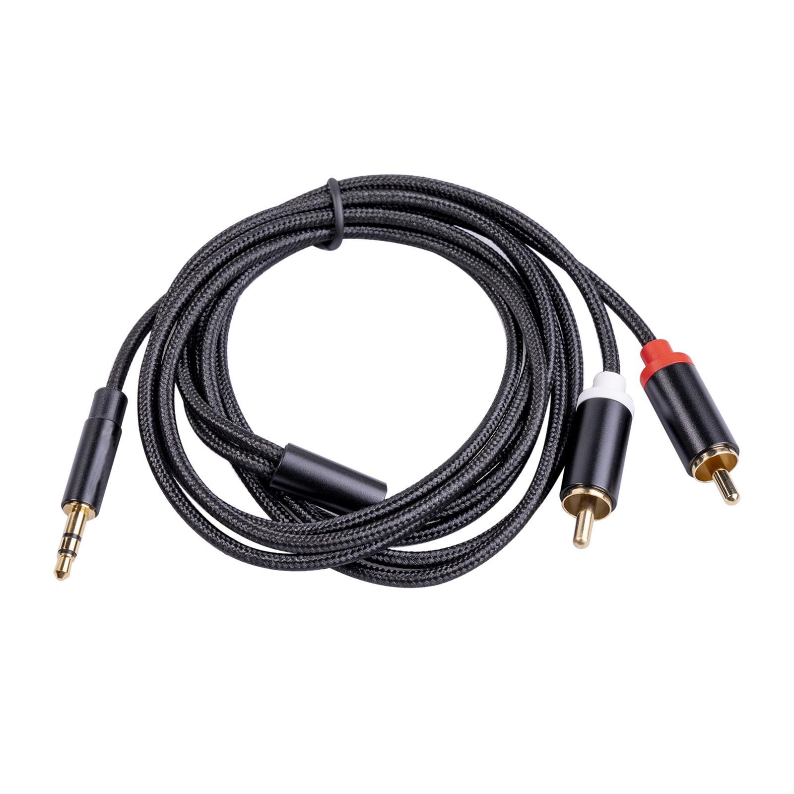 Y splitter rca phono adapter aux cables 1.8M