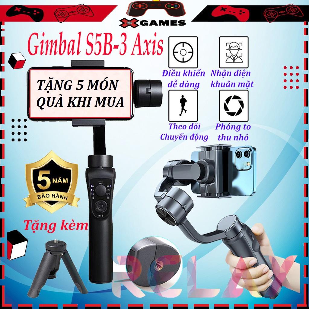 Gimbal Chống Rung S5B 3-Axis chống rung cực đỉnh - quay theo vật chủ, Gậy Chống Rung Điện Thoại Kiêm Sạc Dự Phòng 4000