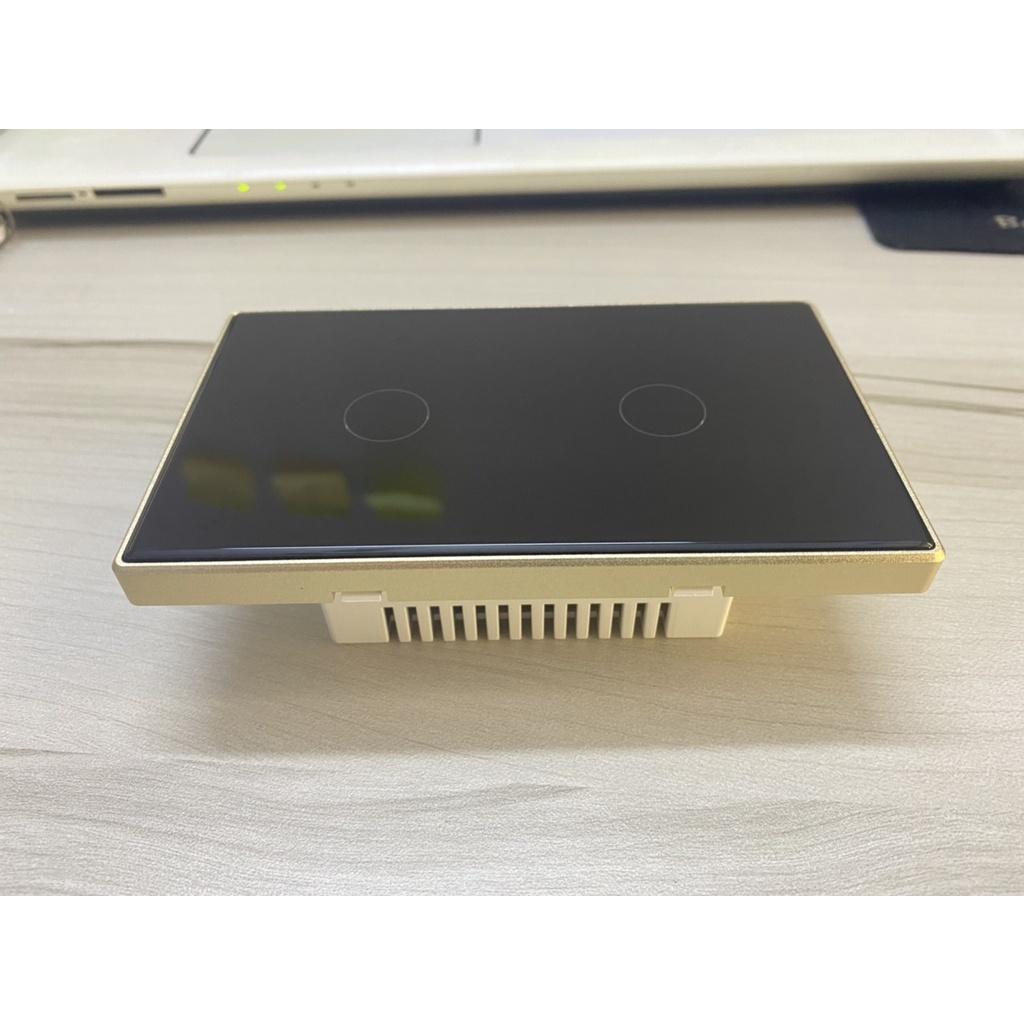 Công tắc thông minh viền nhôm mặt kính 2.5D cao cấp Tuya Smart life kết nối wifi và bluetooth mẫu mới 2022-Cần dây N