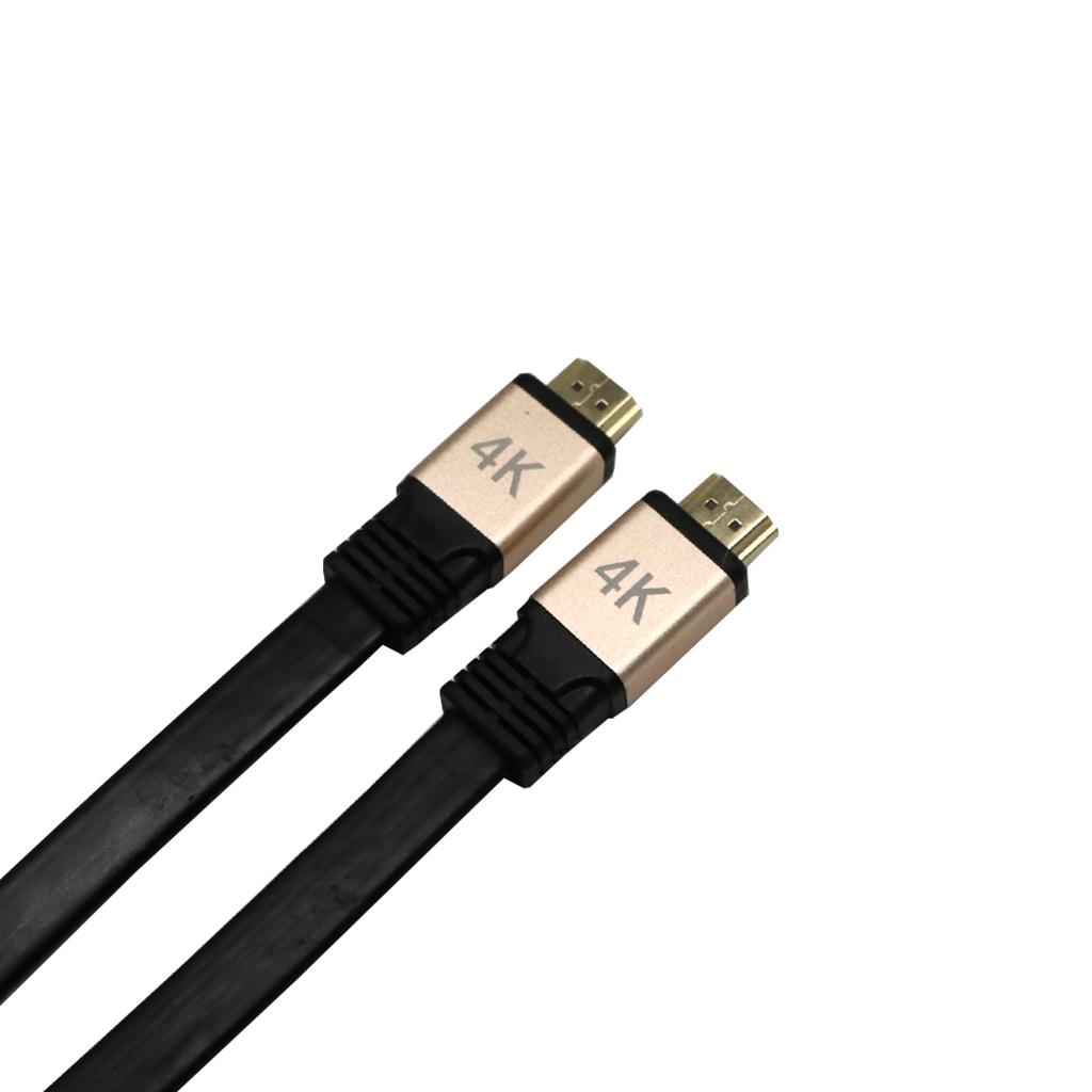 HDMI Cable , HDMI 2.0 Ready - 30AWG Flat Cord - High Speed 18Gbps - Gold Plated Connectors - Ethernet, Audio Return - Video 4K 2160p, HD 1080p, 3D for Xbox PlayStation PS3 PS4 PC Apple TV 1m/1.8m/3m/5m