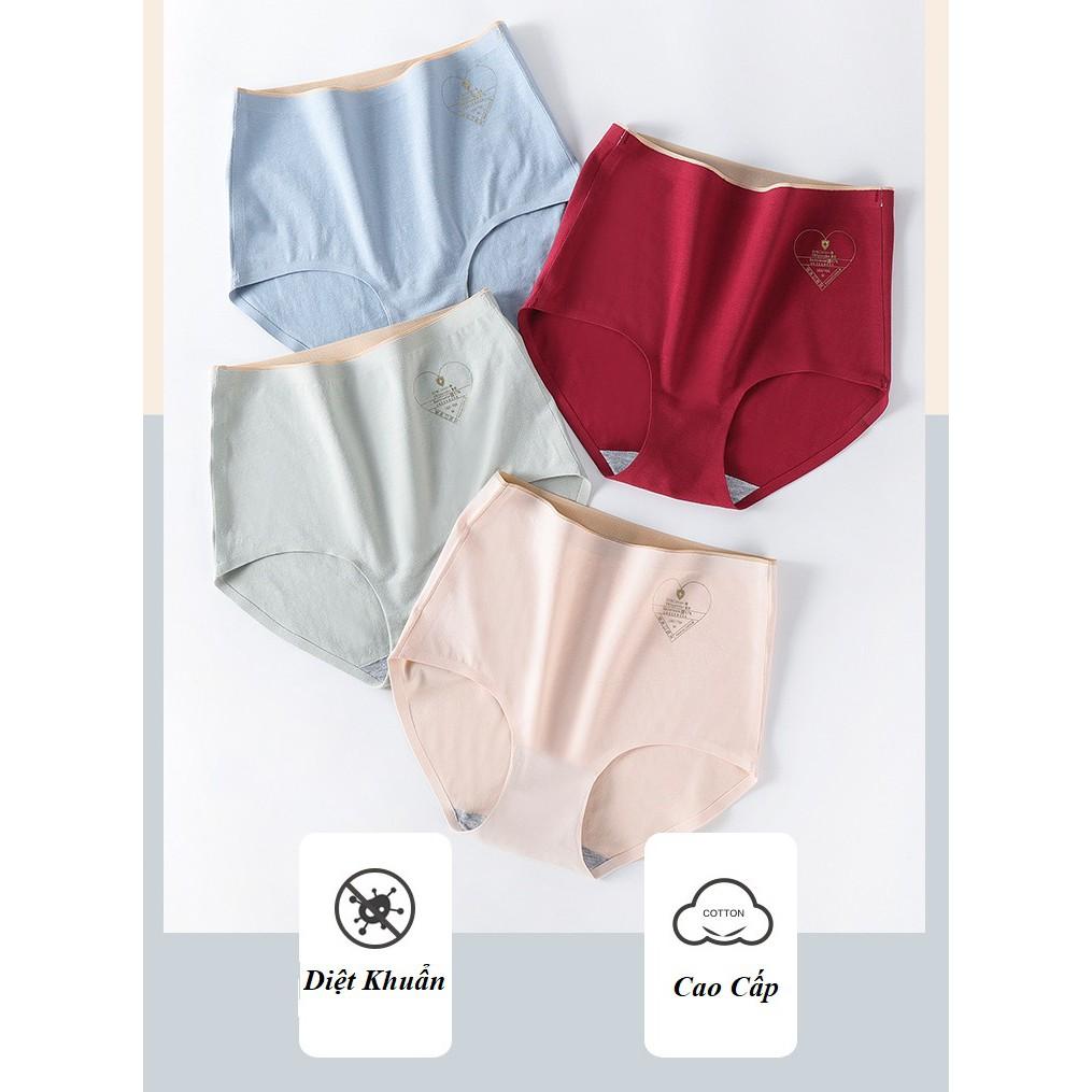 Quần Lót Cotton Cạp Cao Không Đường May Kháng Khuẩn Chống Viêm Nhiễm CT03