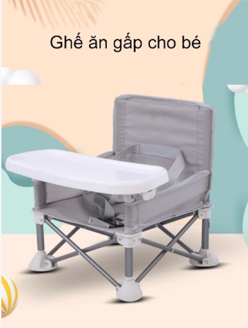 Ghế tập ăn gấp gọn hợp kim nhôm cho bé High Chair Baby