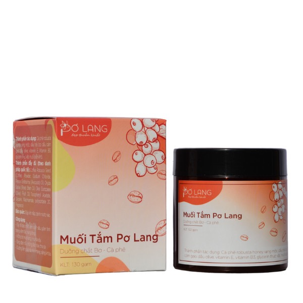 Combo Xà Phòng Thiên Nhiên Cà Phê Pơ Lang + Muối Tắm Tẩy Tế Bào Chết Hương Cà Phê Pơ Lang - Giảm Mụn Lưng, Da Mềm Mịn