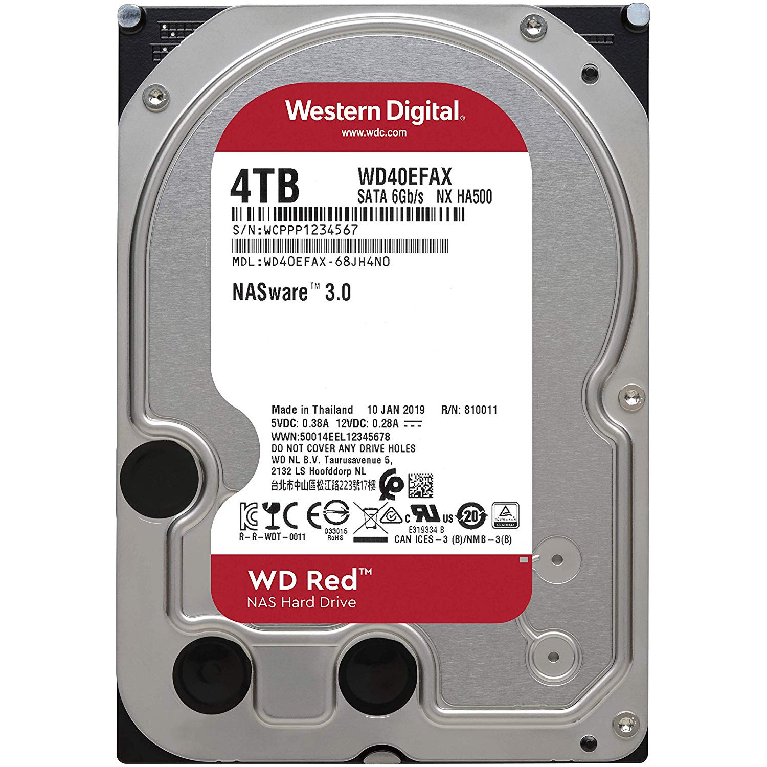 Ổ Cứng HDD NAS WD Red 4TB/256MB/5400/3.5 SATA III - WD40EFAX - Hàng Chính Hãng