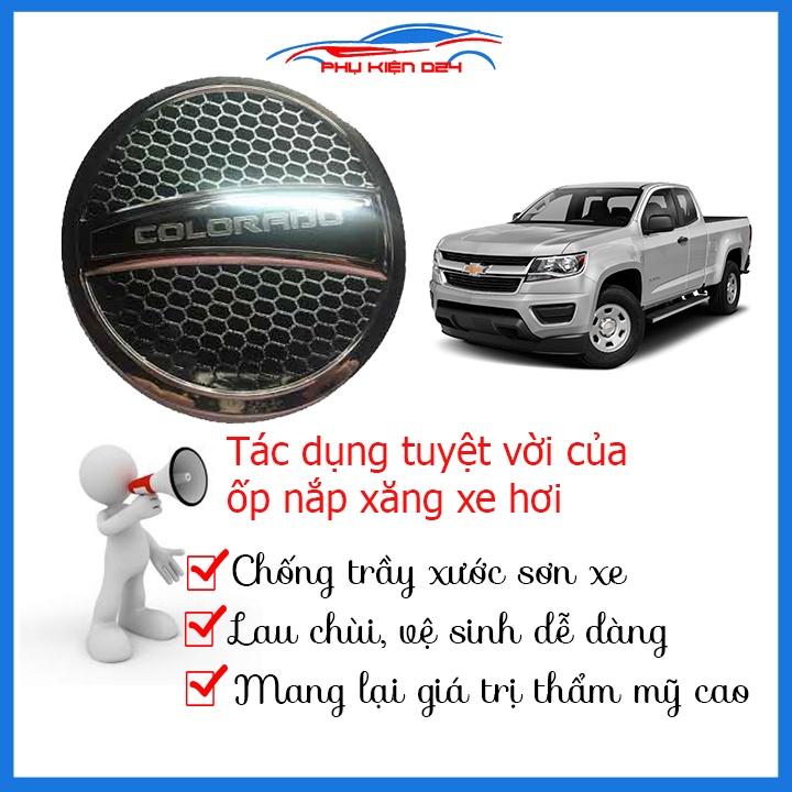 Ốp nắp xăng bình Colorado 2016-2017-2018-2019-2020 mạ crom chống trầy trang trí ô tô